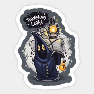 Traveling Light Cartoon Character Sticker